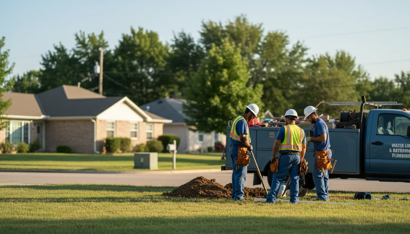Residential water line and bathroom plumbing service in French Village, MO